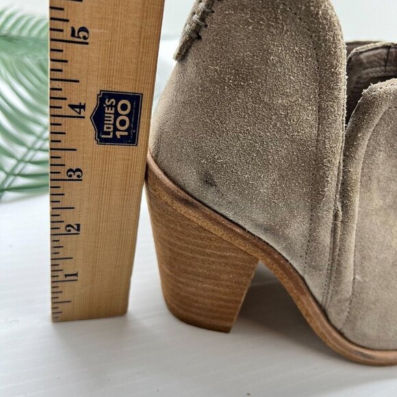 Jeffrey Campbell Cromwell Size 6.5 Suede Grey Cut Out Western Ankle Cutout Boot - Picture 14 of 14